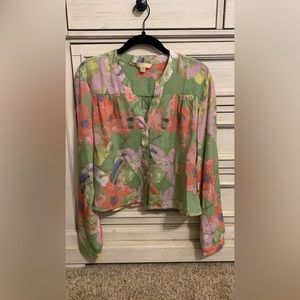 Hope & Harlow colorful blouse size Small